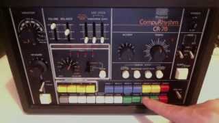 Video thumbnail for Roland CompuRhythm CR-78 vintage drum machine demo by thenormanconquest