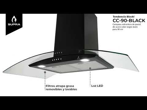 ¿Quieres comprar una campana extractora de pared, elegante y poderosa? Conoce la CC-90-BLACK