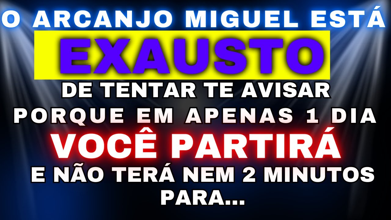 ALGO TERRÍVEL ESTÁ PARA ACONTECER... OUÇA AGORA... MENSAGEM DE DEUS👼DEUS DIZ👼MENSAGEM DOS ANJOS