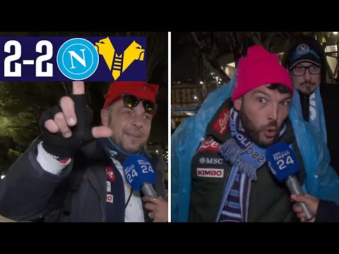 Napoli Verona 2-2 ⚽❌ Guardate la reazione dei tifosi napoletani!
