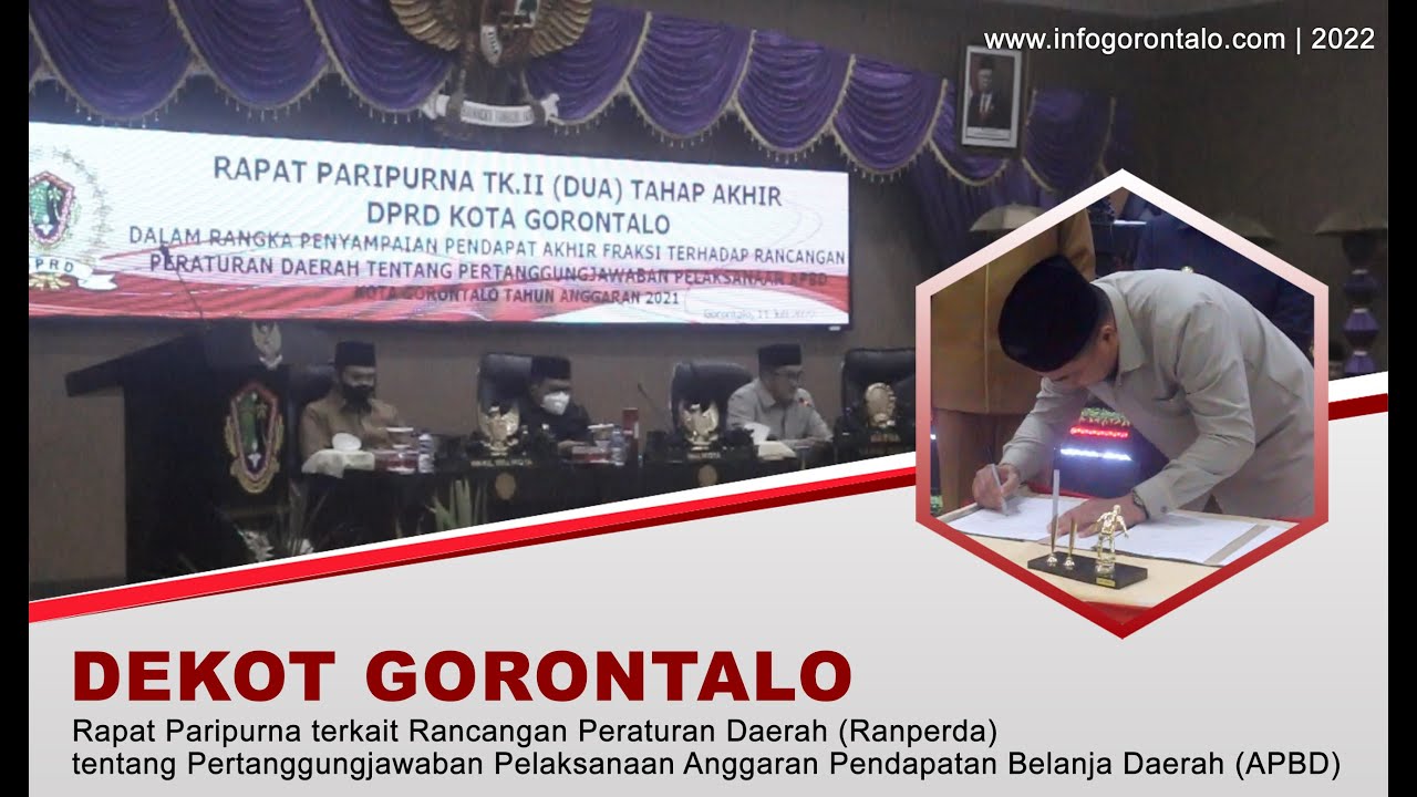 Ranperda Pertanggungjawaban APBD Tahun Anggaran 2021 Telah Di Paripurnakan