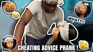 GIVING ADVICE HOW TO CHEAT WITHOUT GETTING caught infront of boyfriend *funny reaction* #prank #sub