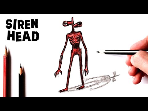 Как нарисовать Сиреноголовый Тревора Хендерсона | Siren Head SCP-6789