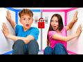 ⁠BOYS Vs GIRLS Trapped In A TINY ROOM