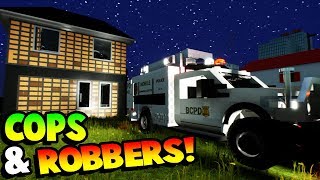 Lego COPS AND ROBBERS! - Fun User Creations - Brick Rigs Gameplay Roleplay - Toy Lego Police Chase!
