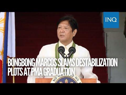 Bongbong Marcos slams destabilization plots at PMA graduation