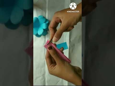 Easy & beautiful paper flower wall hanging#paper craft#paper flower#diy