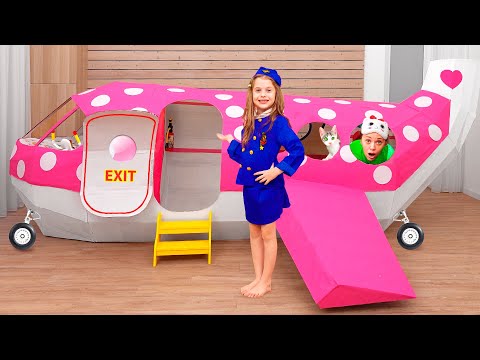 Airplane challenge with Eva and Mom.