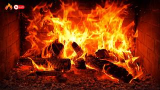Fireplace | Only the Crackling Sound of Fire in the Night | Natural White Noise to Heal the Soul