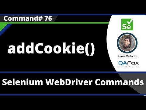 Addcookie Command Selenium Webdriver
