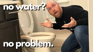 How to Flush the Toilet When the Water is Off