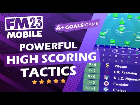 POWERFUL HIGH SCORING TACTIC For FM23 MOBILE - 121 Goals & 102 Points!!