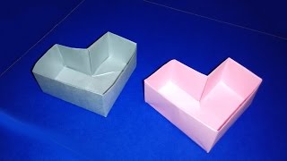 Easy Origami heart box for Valentine's day. Great ideas for gift wrapping.