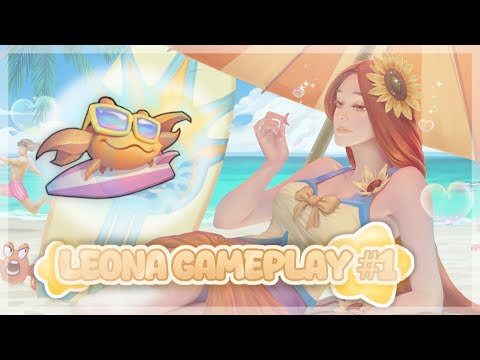 ꒰ Lioness Leona 🏖️🧡✨ — Pool Party Leona Gameplay — Wild Rift ꒱