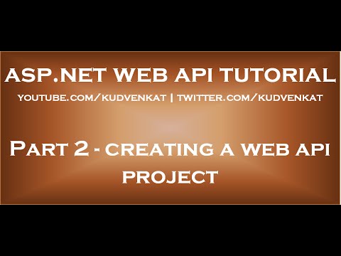 Creating a Web API Project