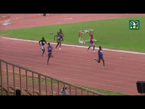 Anita Taviore wins girls' 200m heat 7 at the 2019 National U20 Championships