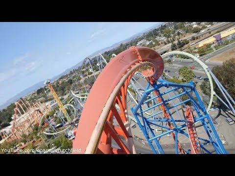 Front row point of view footage of Superman Ultimate Flight