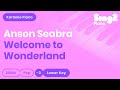 Anson Seabra - Welcome To Wonderland (Lower Key) Karaoke Piano