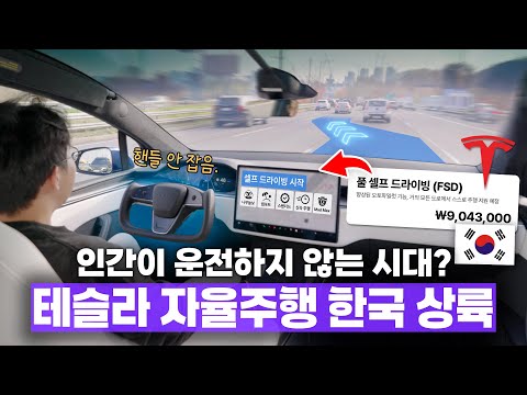 테슬라 자율주행 진짜 미쳤나? ㄷㄷ FSD 한국 공식 오픈 기념 무한 테스트