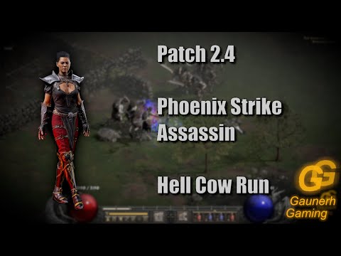 Phoenix Strike Assassin is SO much FUN in Hell Cows -  PTR 2.4 Diablo 2 Resurrected