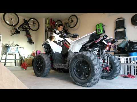 2015 Polaris Scrambler XP 1000 stock exhaust vs big gun exhaust