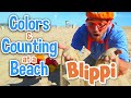 Blippi | Learn Colors and Counting at a Beach + MORE ! | 123s | Colors | Educational Videos for Kids