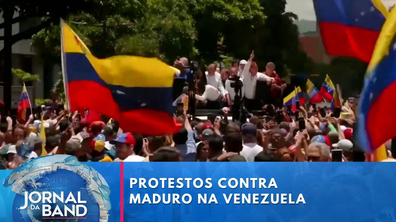 Milhares voltam a protestar contra reeleição de Maduro | Jornal da Band