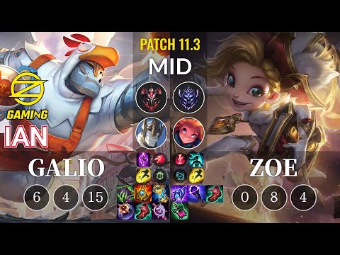 OZ Ian Galio vs Zoe Mid - KR Patch 11.3