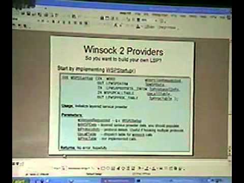 DEF CON 13 - Jonathan Levin, The Dark side of Winsock