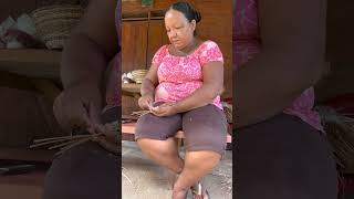 🇩🇲 Indigenous Kalinago Traditional Basket weaving in Dominica #shorts