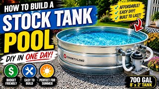 We made a Kiddy pool out of a Tractor Supply Stock Tank!!!