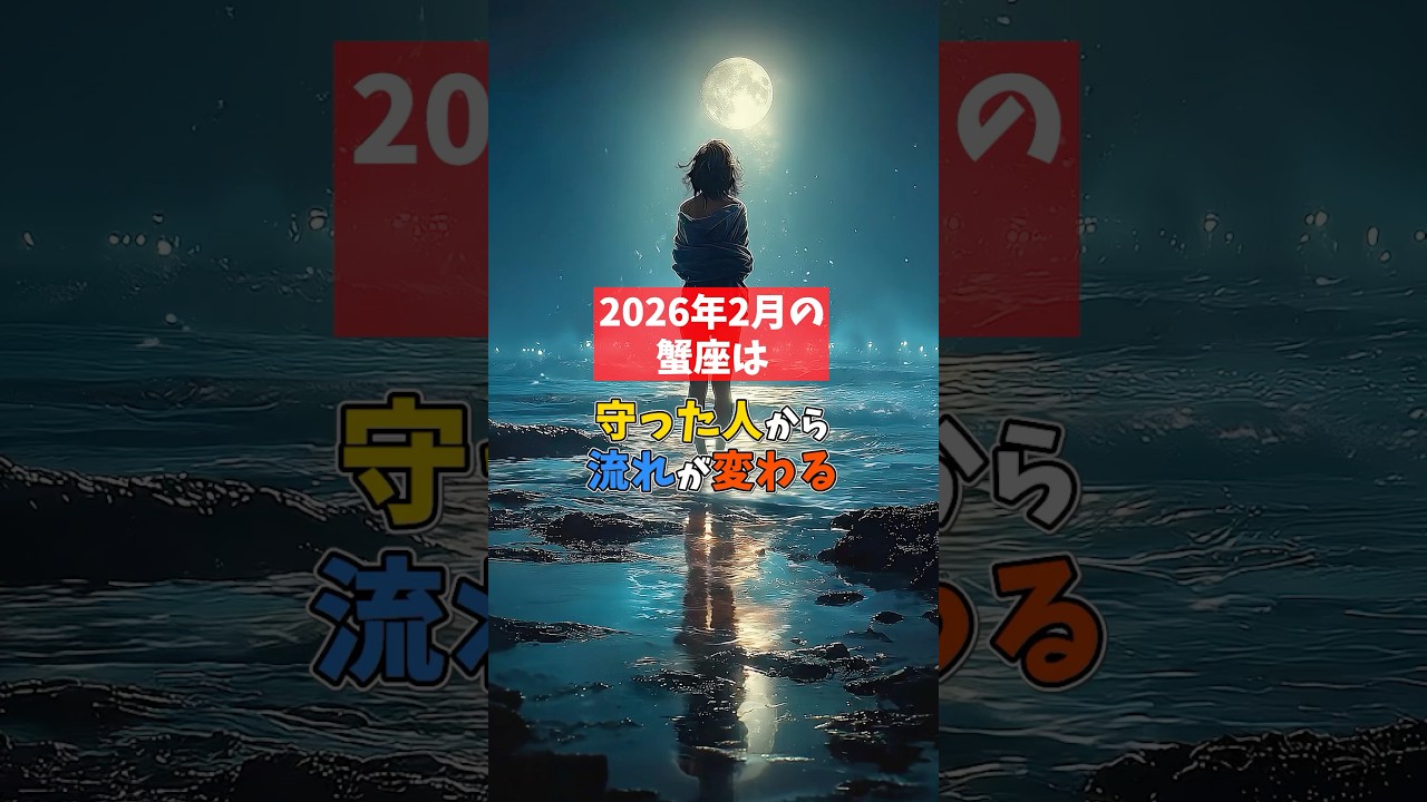 2026年2月の蟹座ば守った人から流れが変わる #スピリチュアル #占い #星占い #蟹座
