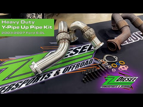 Heavy Duty Y-Pipe Up Pipe Kit, 2003-2007 Ford 6.0L Powerstroke