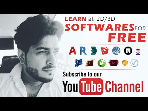 Learn Civil Architectural Interior Design Graphic Design Softwares For free in Hindi