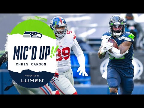 Chris Carson Mic'd Up vs Giants | Seahawks Saturday Night