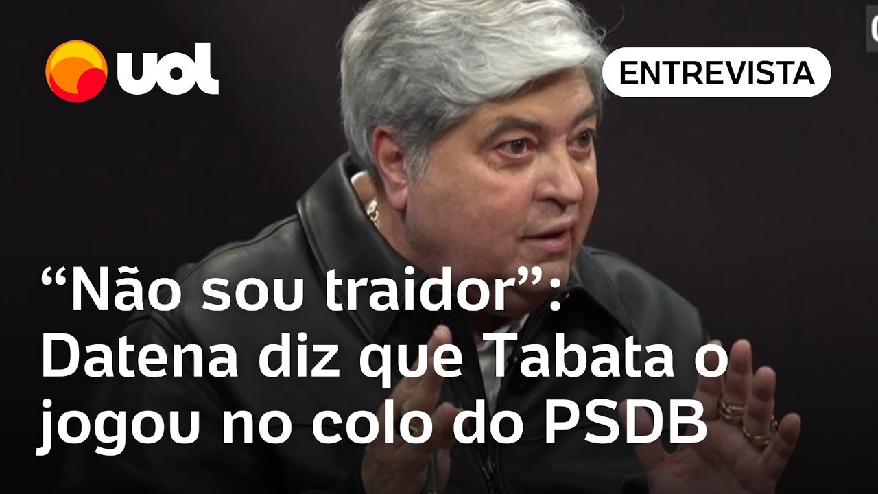Datena diz que Tabata Amaral o 'jogou no colo do PSDB' e nega traição: 'Não sou traidor de ninguém'