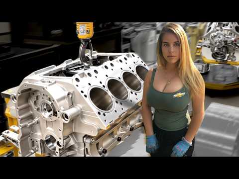 Inside US Chevrolet V8 Engine Factory – Building "never" recalled Chevy engines (Production line)