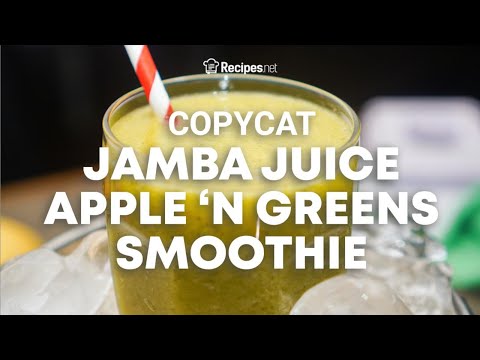HEALTHY SMOOTHIE RECIPE - Copycat Jamba Juice Apple ‘N Greens Smoothie | Recipes.net - YouTube