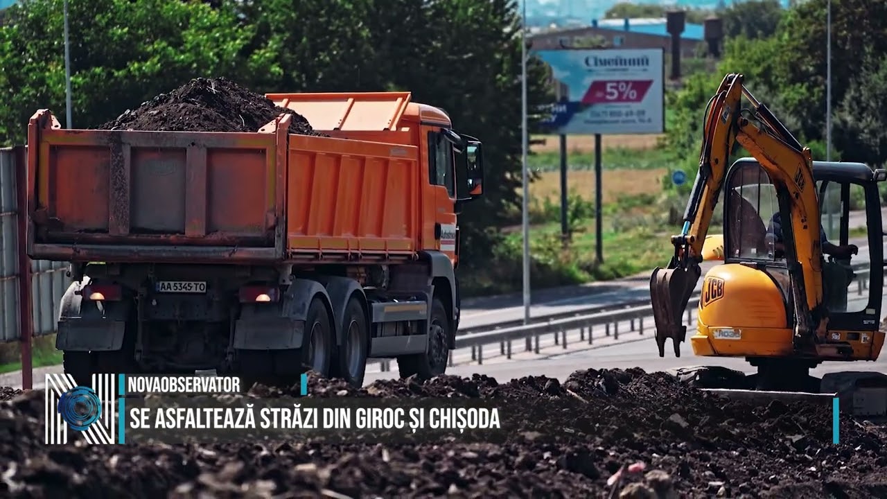 Se asfaltează străzi din Giroc și Chișoda
