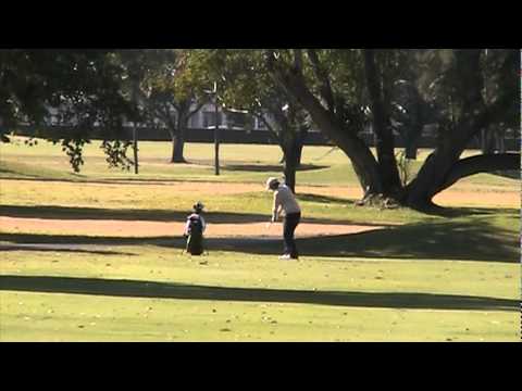 Julian Lerda (Argentina) plays the 10th hole in the 1st round.