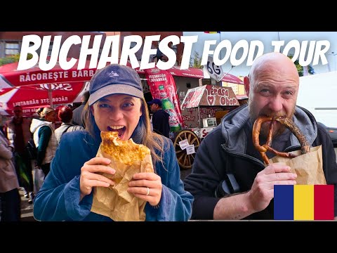 The Most EPIC ROMANIAN FOOD TOUR in BUCHAREST! 🇷🇴 Local Markets + Street Food Romania