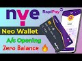 NYE Zero Balance Account Opening | NTE app kaise use kare | Rapipay NYE Prepaid Card apply process