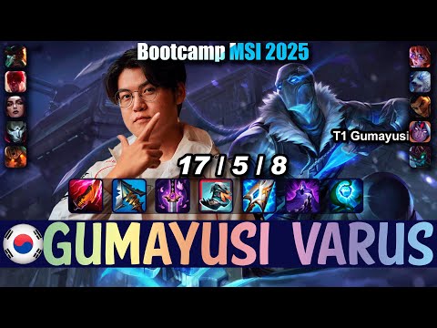 T1 Gumayusi VARUS vs JHIN ADC - Patch 25.13 NA Ranked | Bootcamp MSI 2025 | lolrec