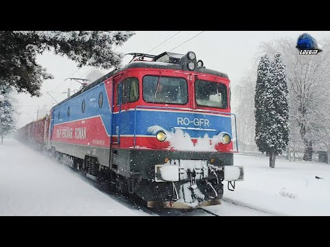 LE5100KW 40-1010-8 & Marfar GFR Freight Train in Zăpadă/Snow in Vatra Dornei - 20 February 2021