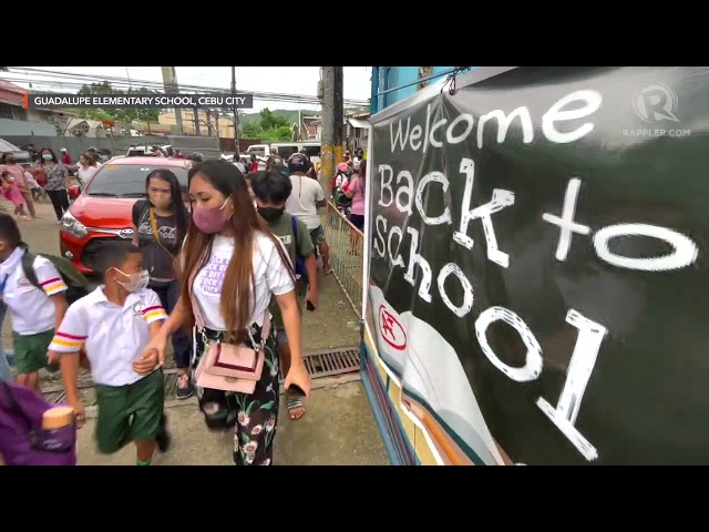 Cebu City grade school kicks off in-person classes with reading, writing lessons