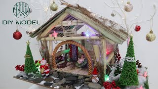 🎄 DIY 2021-How to make Christmas models  by using tree branches and dry leaves | DIY Model