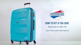 American Tourister Bon Air DLX - How to set the TSA lock code