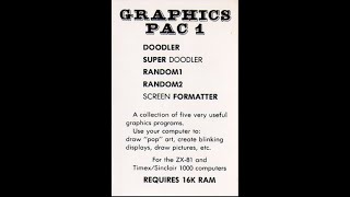 Graphics Pac 1 for the ZX81