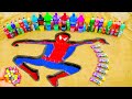 How to make Rainbow Spiderman with Orbeez, Big Fanta, Monster, Coca-Cola vs Mentos & Popular Sodas