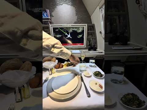 Dining set up perfection at #emirates #firstclass #flight